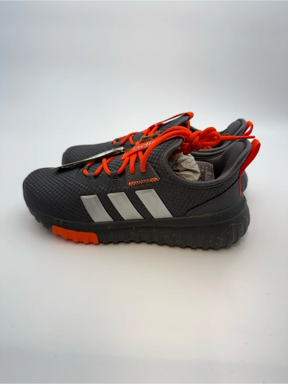 adidas Kaptir 4.0 K Kids Sneakers Gray/Orange US 4.5 Youth Women’s Approx 6